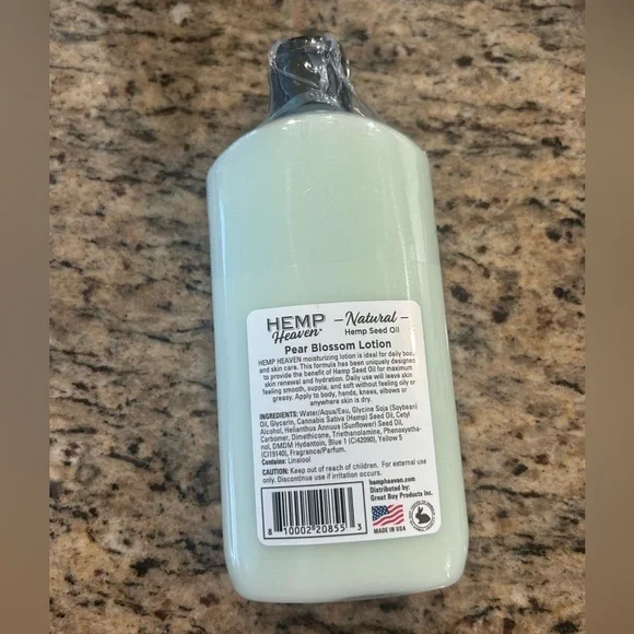 NEW 12oz Hemp Heaven Seed Oil Pear Blossom Lotion - Picture 2 of 4